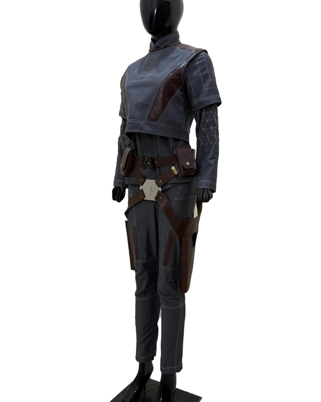 Mandalorian Star Wars Bo-Katan Kryze Cosplay Costume | Katee Sackhoff Armor Suit with Vest & Belt | 4-Piece Set