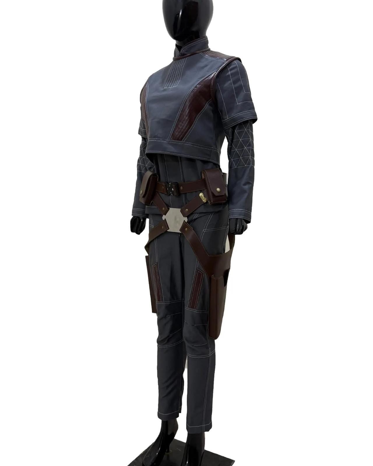 Mandalorian Star Wars Bo-Katan Kryze Cosplay Costume | Katee Sackhoff Armor Suit with Vest & Belt | 4-Piece Set
