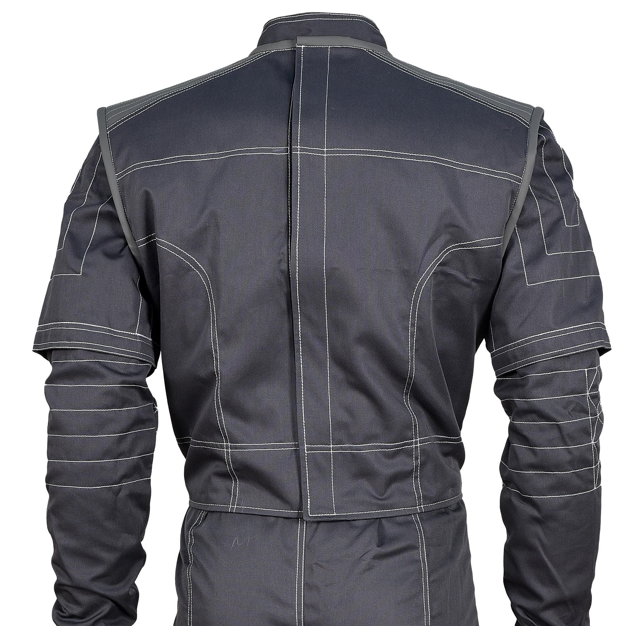 Mandalorian Star Wars Bounty Hunter Flight Suit With Vest 3-Piece Cosplay Costume Set