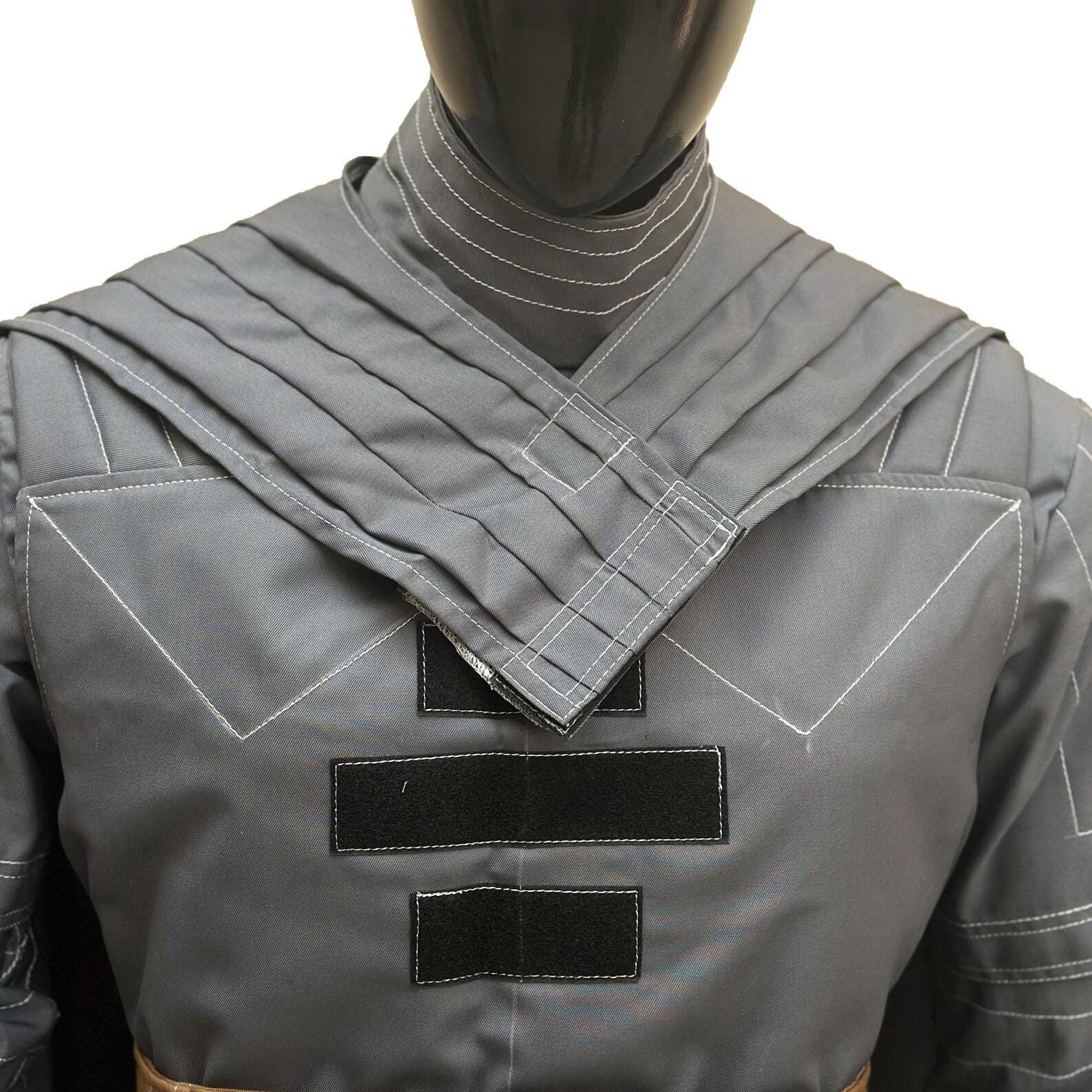 Mandalorian Star Wars Din Djarin Cosplay Flight Suit – 5 Piece Beskar Bounty Hunter Costume Outfit in Grey | Comic Con & Halloween