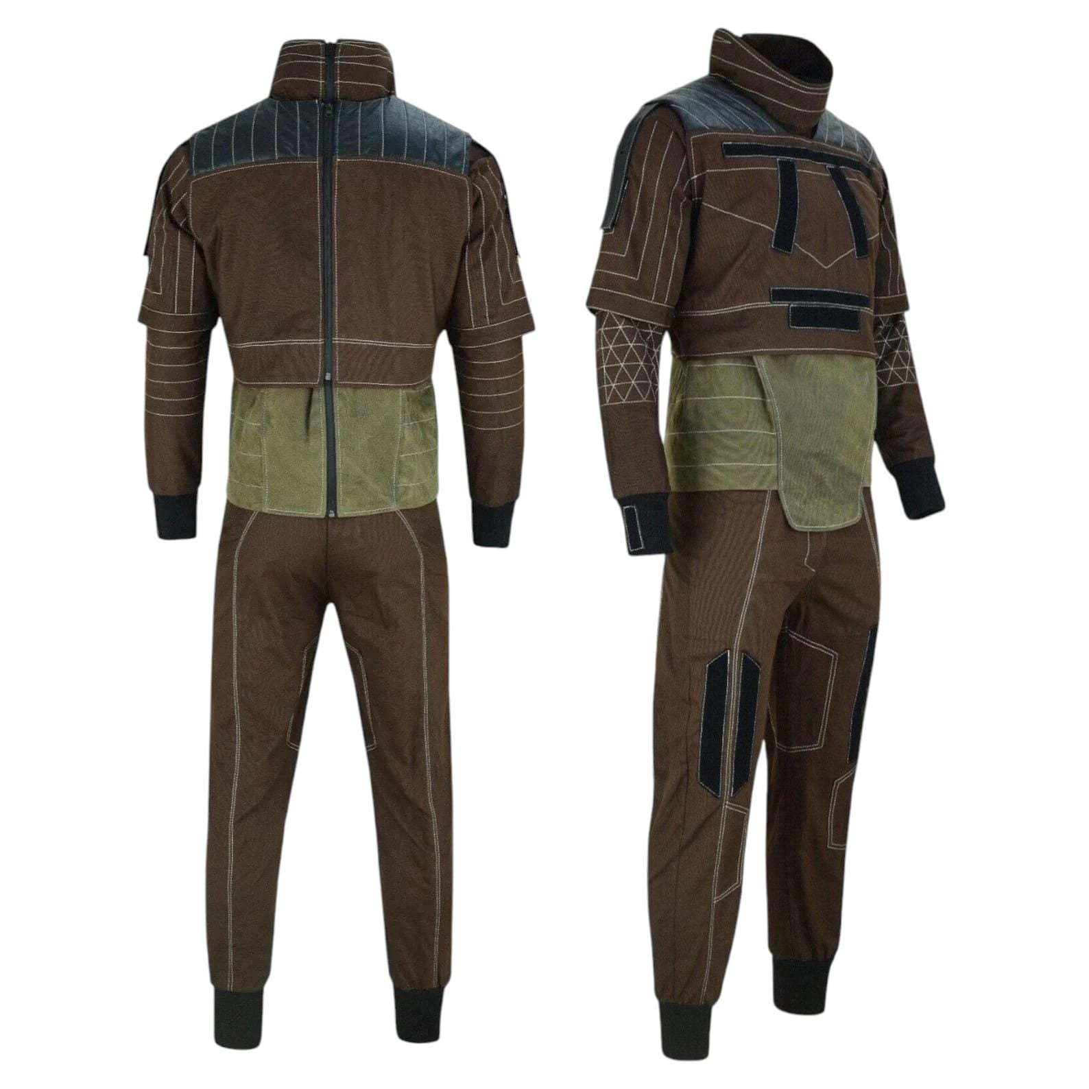Star Wars Mandalorian Din Djarin Beskar Cosplay | 4-Piece Flight Suit & Vest Bounty Hunter Costume