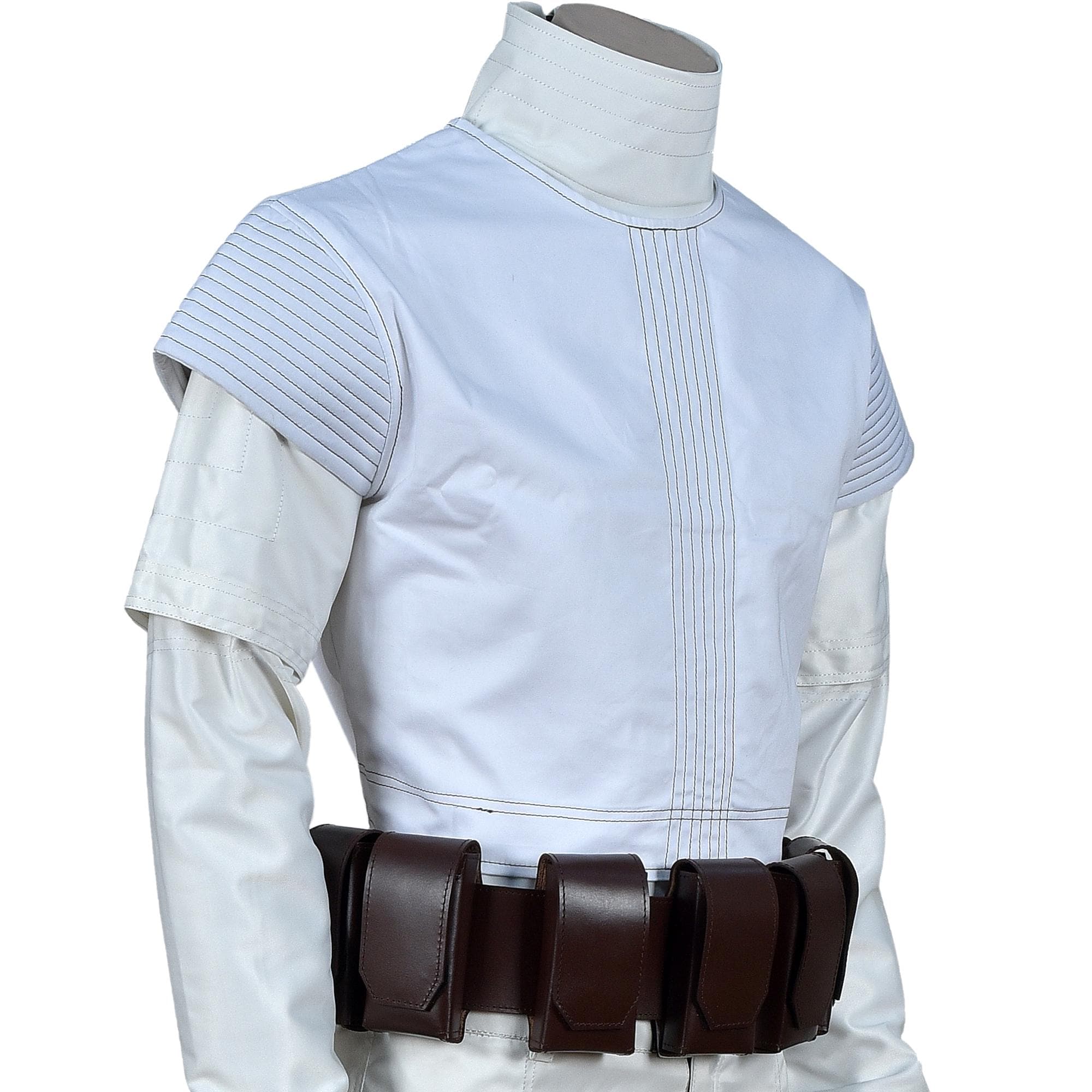 Mandalorian Boba Fett Cosplay Costume | Star Wars Flight Suit with Flak Vest | 4-Piece Bounty Hunter Armor Set for Men