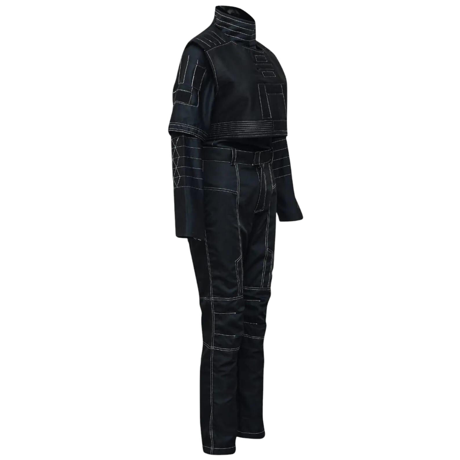 Mandalorian Star Wars Din Djarin Cosplay Costume | Bounty Hunter Flight Suit with Vest | 3-Piece Set