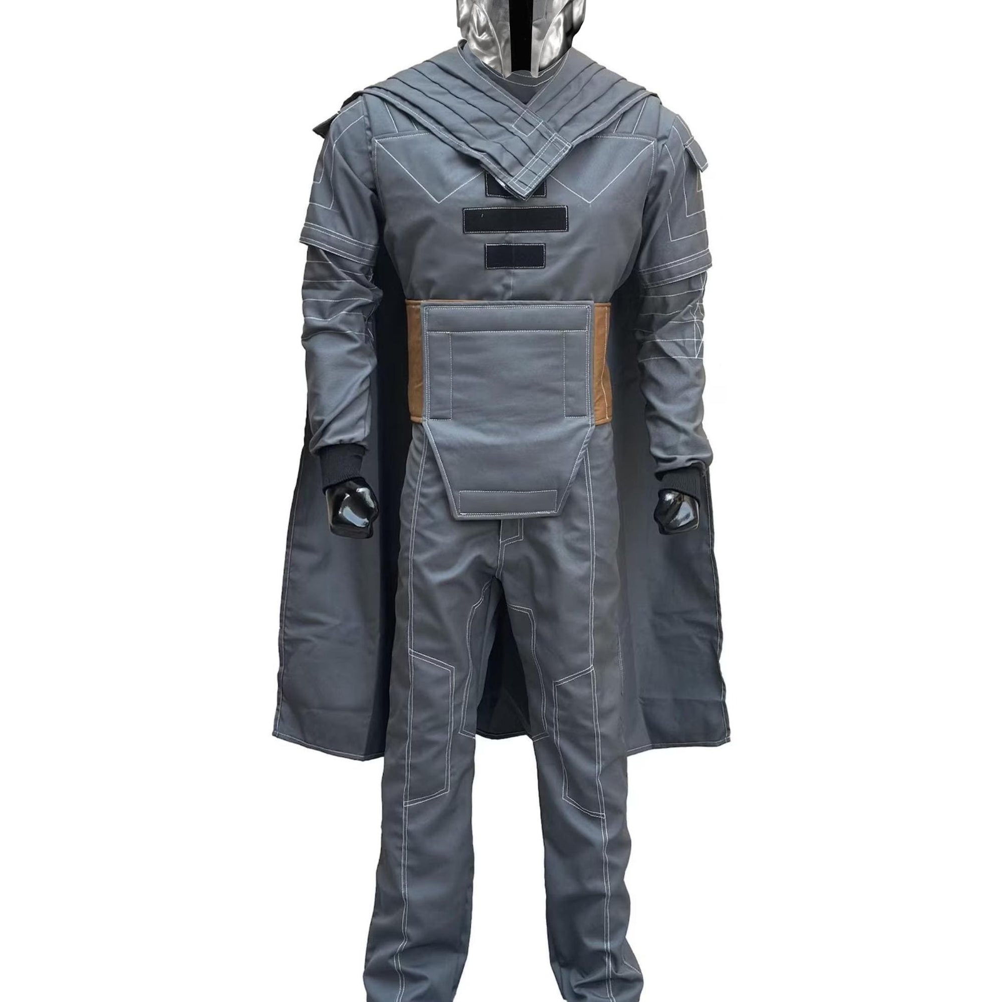 Mandalorian Star Wars Din Djarin Cosplay Flight Suit – 5 Piece Beskar Bounty Hunter Costume Outfit in Grey | Comic Con & Halloween
