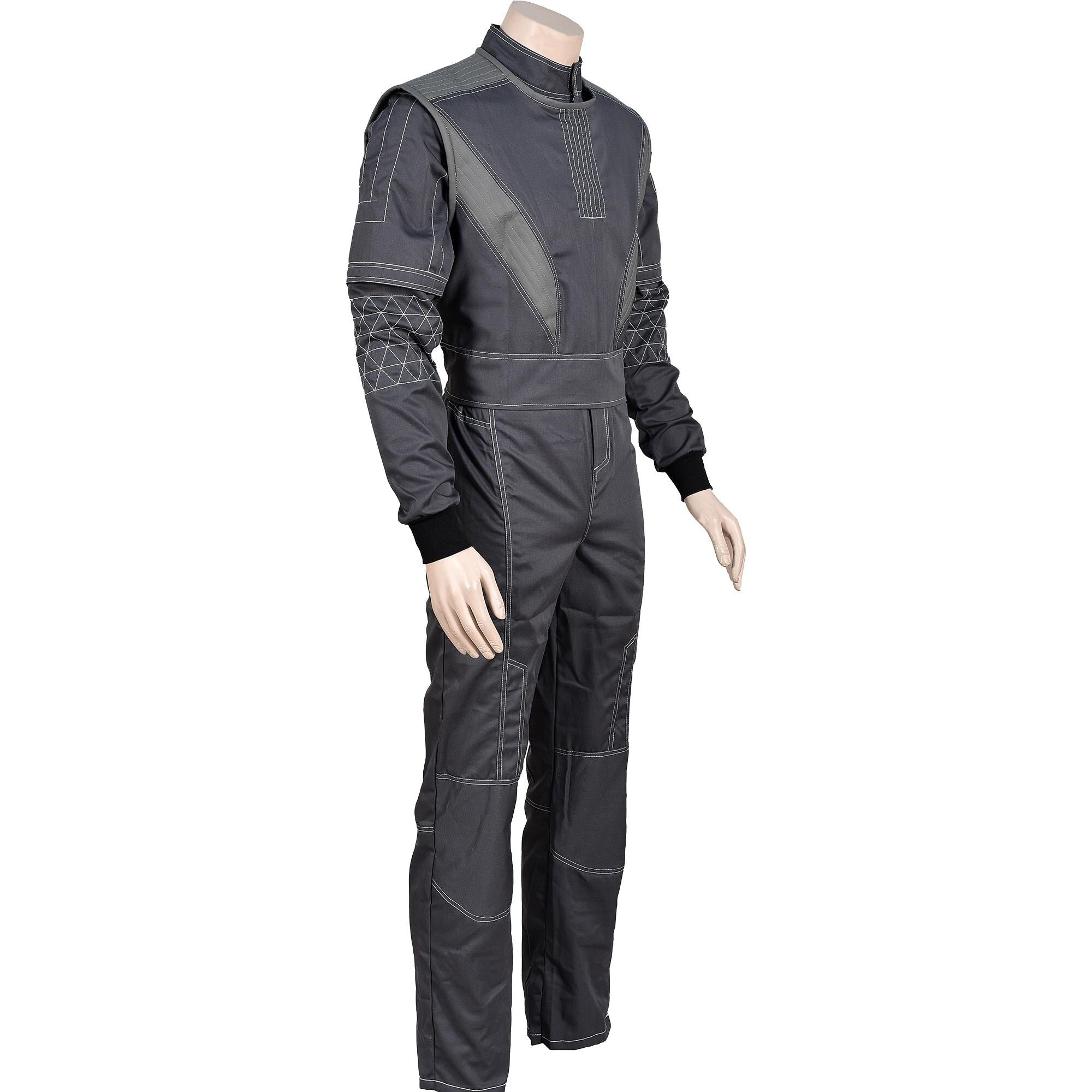 Mandalorian Star Wars Bounty Hunter Flight Suit With Vest 3- Piece Cosplay Costume Set