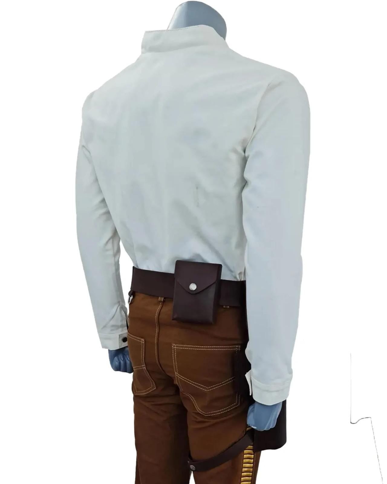 Han Solo Inspired Costume Pants with Shirt & Belt – Star Wars Cosplay Outfit for Men