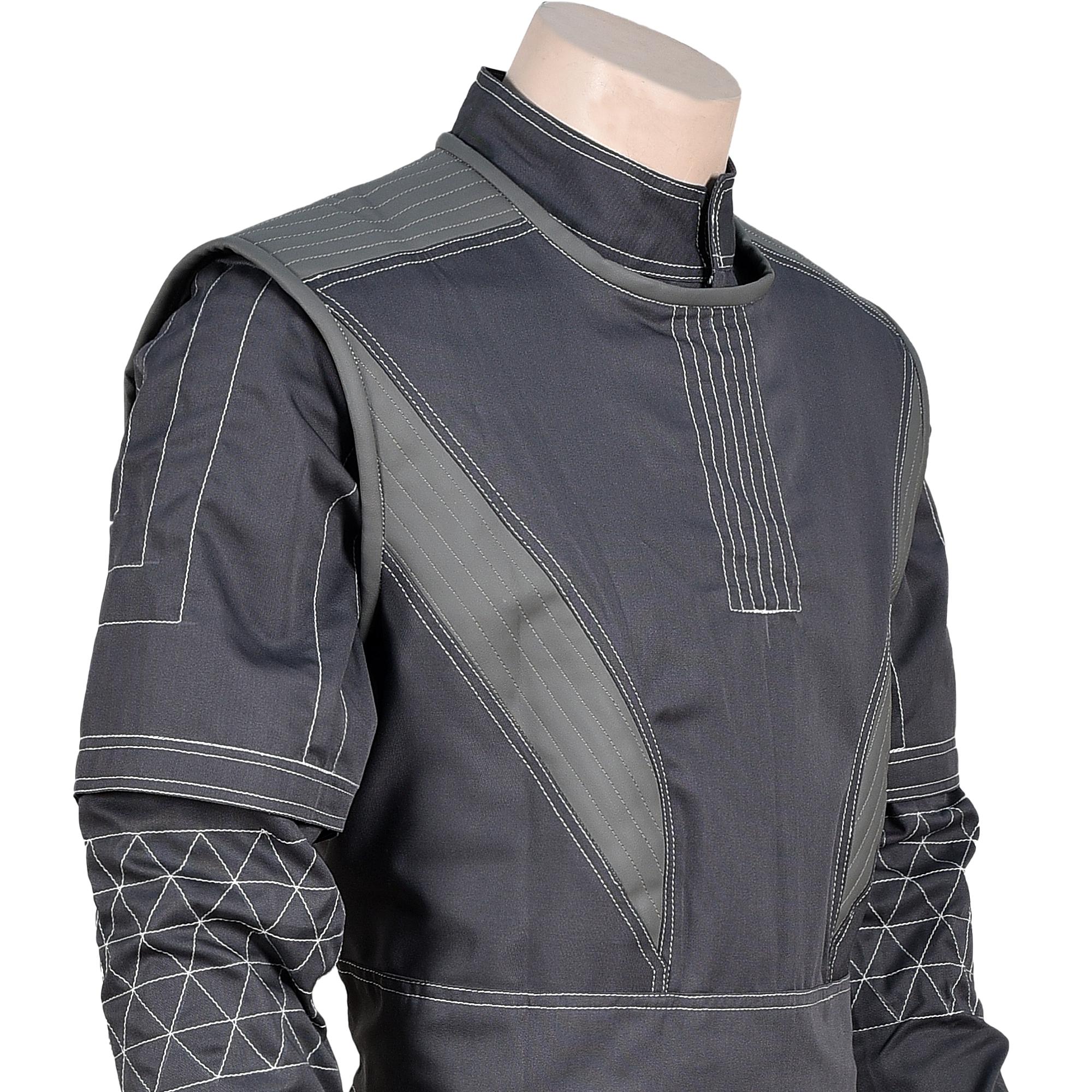 Mandalorian Star Wars Bounty Hunter Flight Suit With Vest 3- Piece Cosplay Costume Set