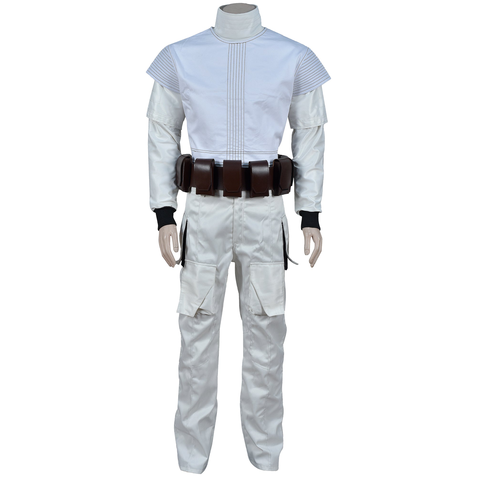 Mandalorian Boba Fett Cosplay Costume | Star Wars Flight Suit with Flak Vest | 4-Piece Bounty Hunter Armor Set for Men