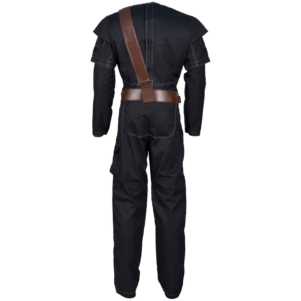 Mandalorian Black Bounty Hunter Flight Suit with Vest and Belt – 4-Piece Book of Boba Fett Cosplay Costume