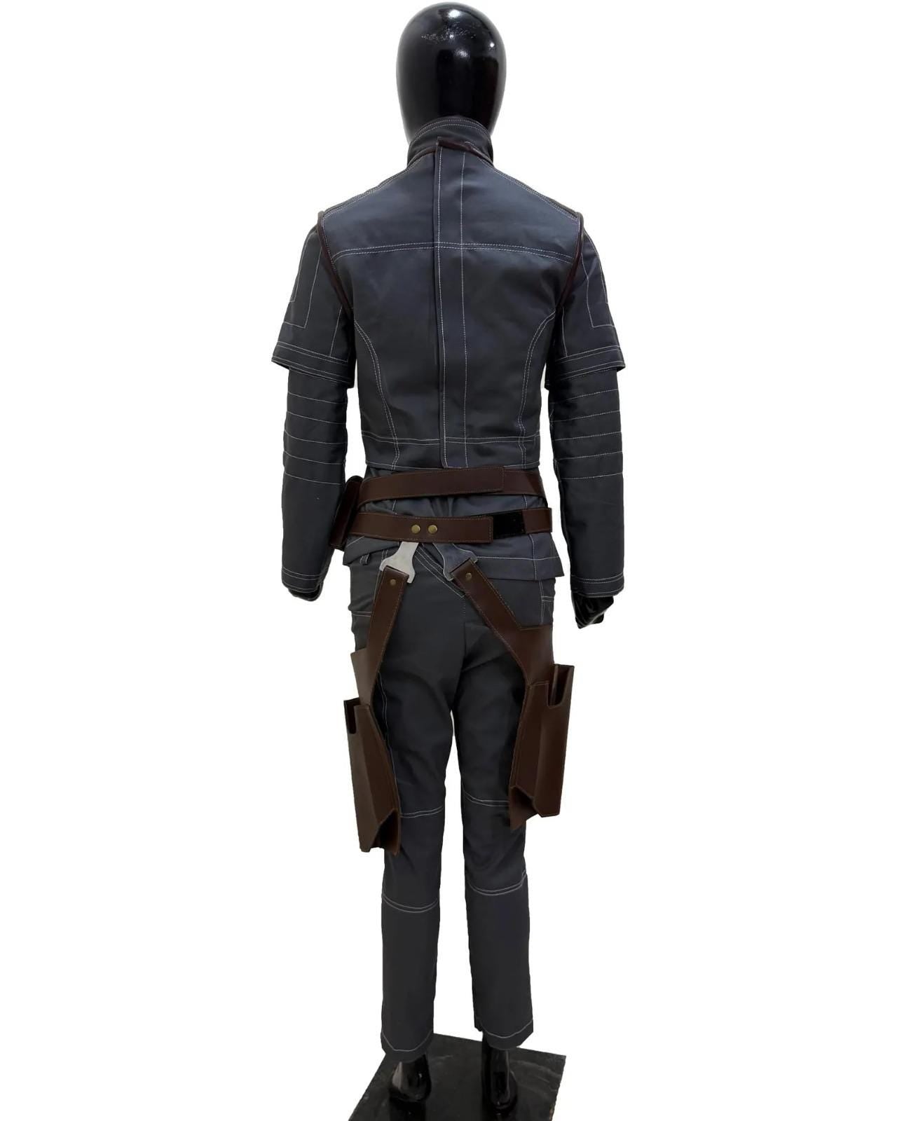 Mandalorian Star Wars Bo-Katan Kryze Cosplay Costume | Katee Sackhoff Armor Suit with Vest & Belt | 4-Piece Set