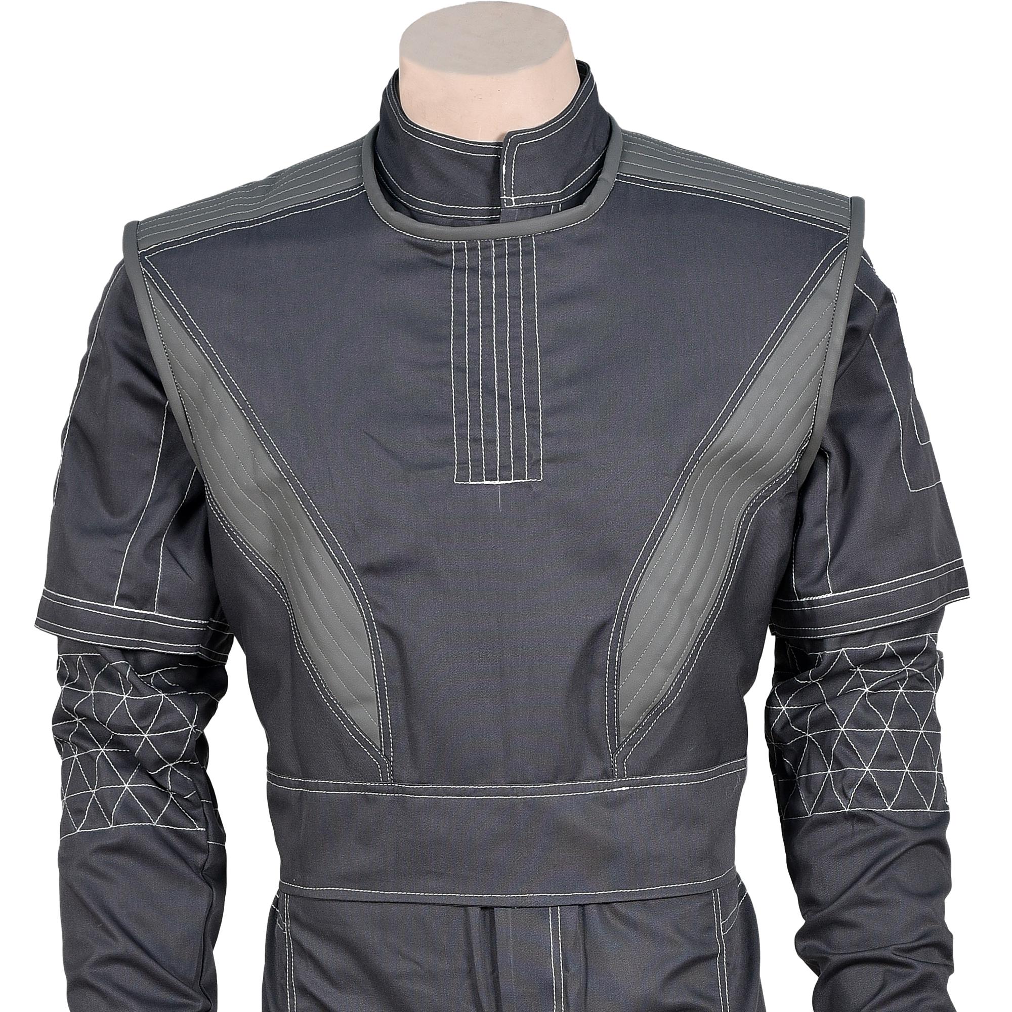 Mandalorian Star Wars Bounty Hunter Flight Suit With Vest 3- Piece Cosplay Costume Set