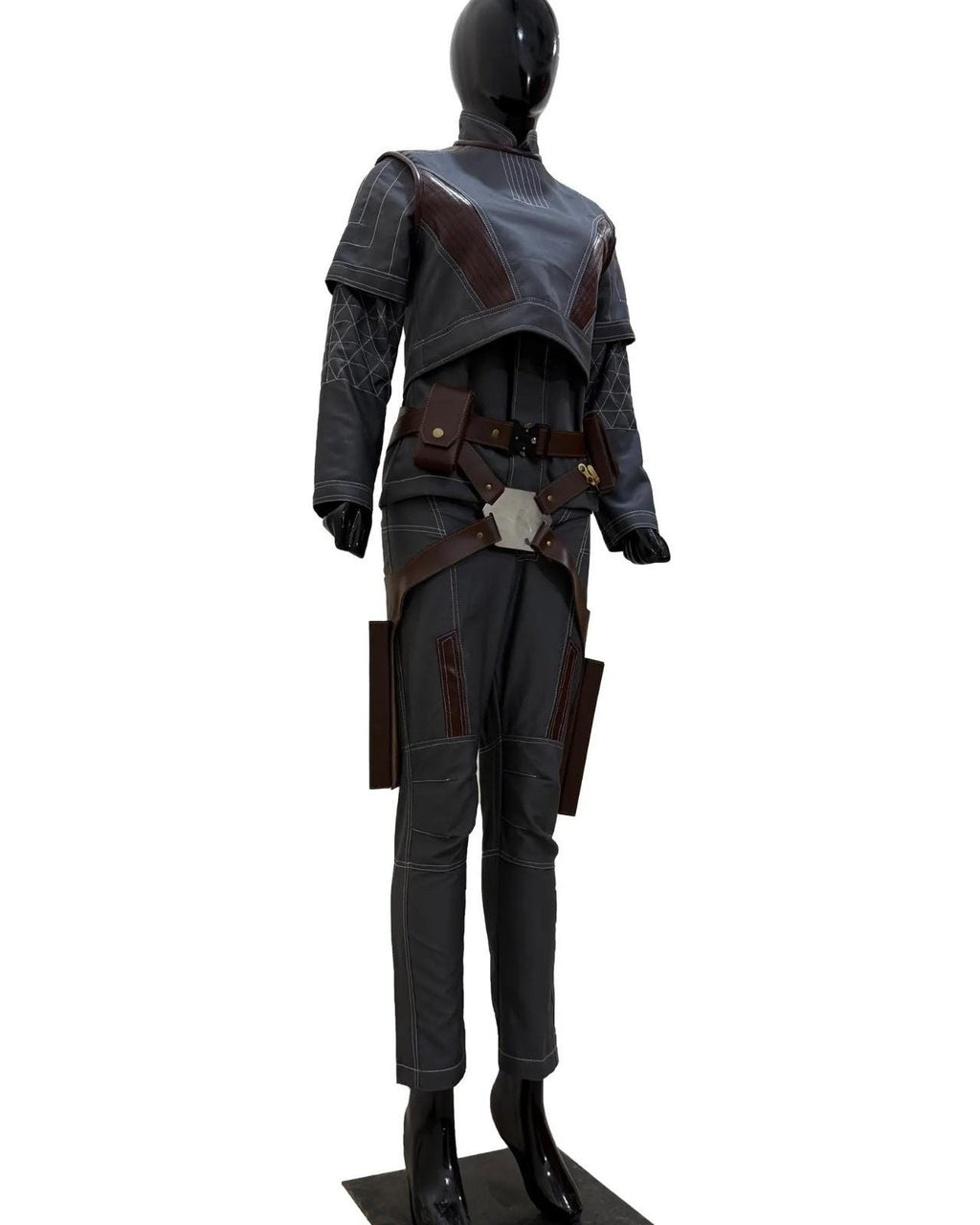 Mandalorian Star Wars Bo-Katan Kryze Cosplay Costume | Katee Sackhoff Armor Suit with Vest & Belt | 4-Piece Set