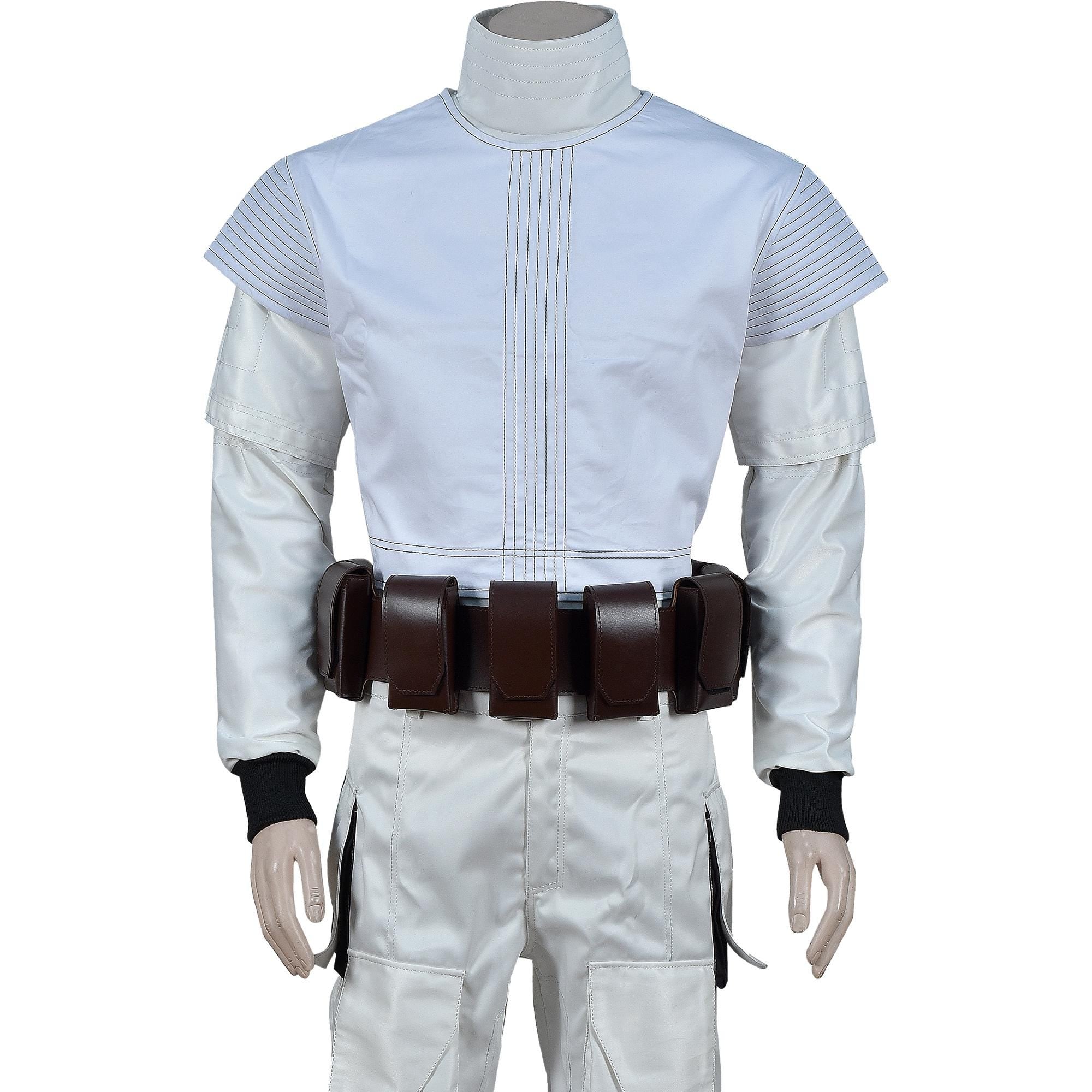Mandalorian Boba Fett Cosplay Costume | Star Wars Flight Suit with Flak Vest | 4-Piece Bounty Hunter Armor Set for Men