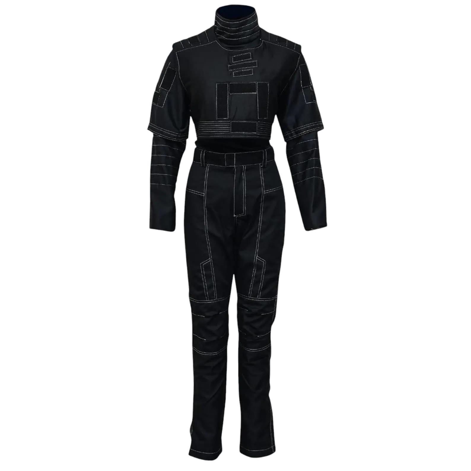 Mandalorian Star Wars Din Djarin Cosplay Costume | Bounty Hunter Flight Suit with Vest | 3-Piece Set