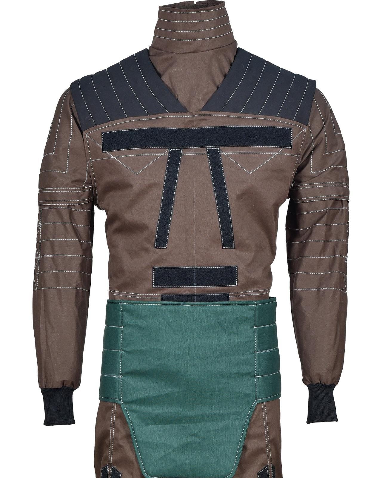 Mandalorian Star Wars Beskar Din Djarin Bounty Hunter Flight Suit Vest 4-Piece Cosplay Costume set