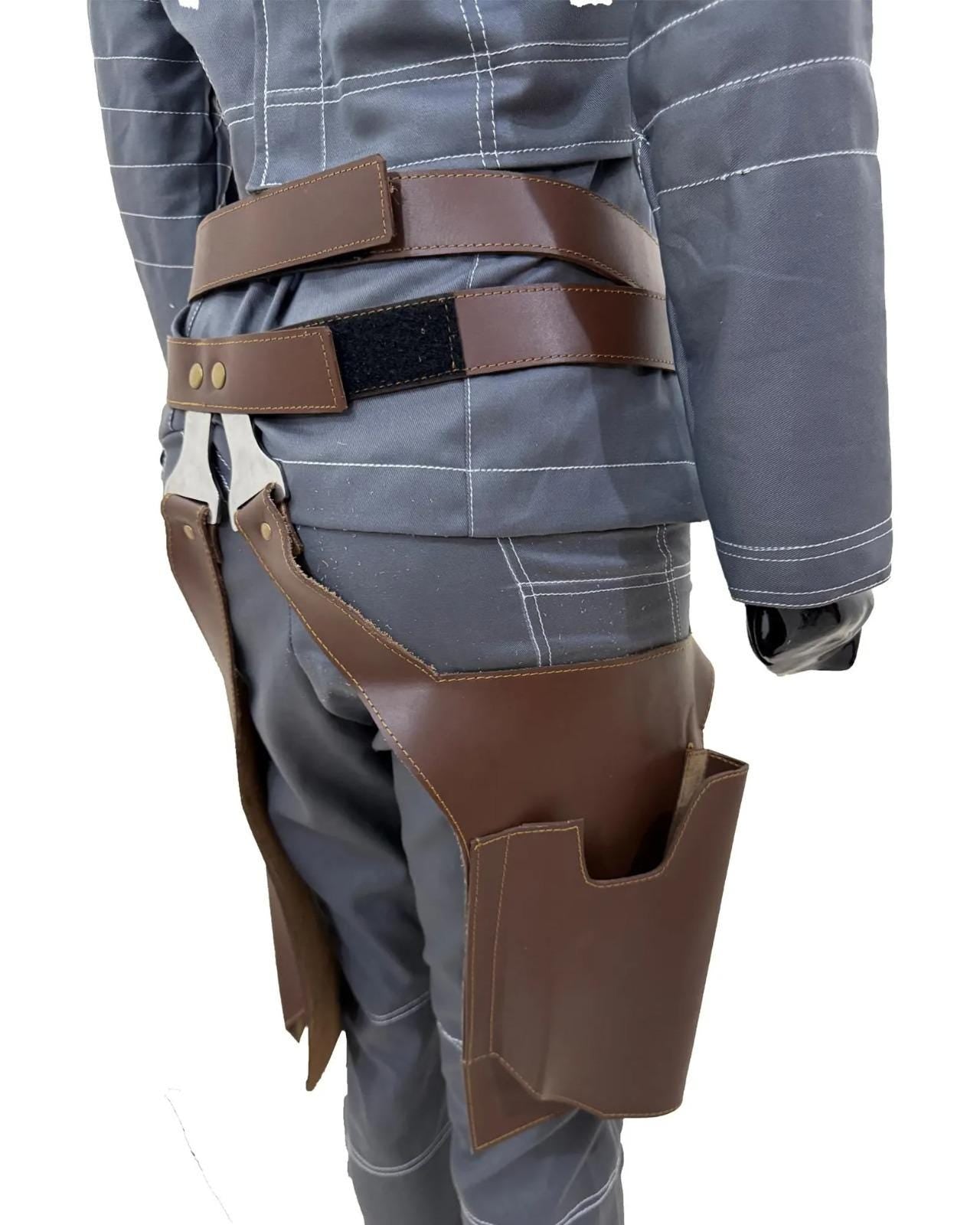 Mandalorian Star Wars Bo-Katan Kryze Cosplay Costume | Katee Sackhoff Armor Suit with Vest & Belt | 4-Piece Set
