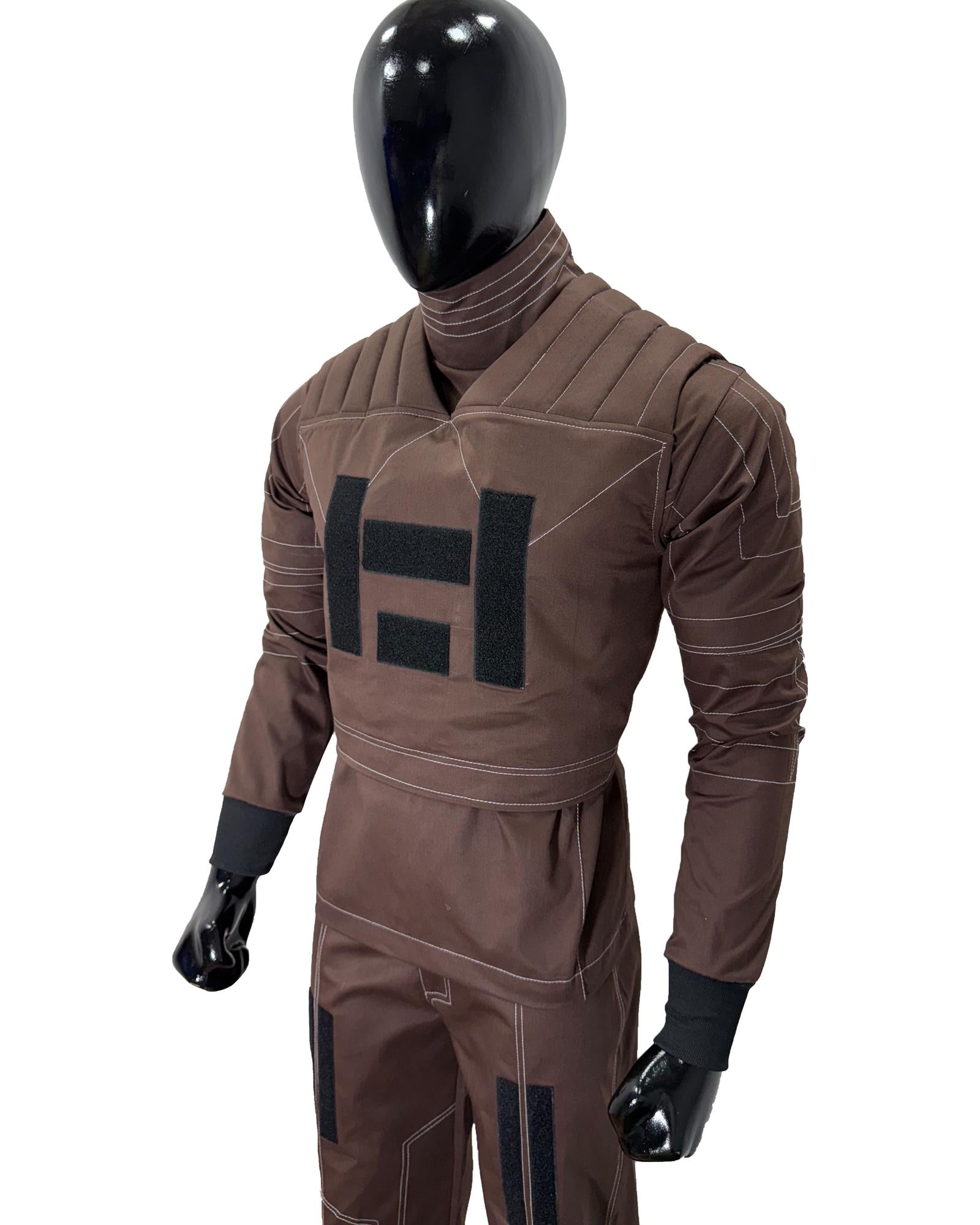Din Djarin Beskar Flight Suit | Brown Mandalorian Star Wars Cosplay Costume | Custom Bounty Hunter Outfit