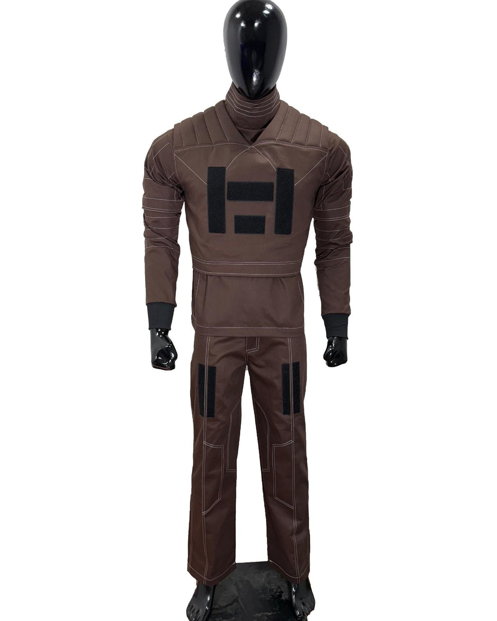 Din Djarin Beskar Flight Suit | Brown Mandalorian Star Wars Cosplay Costume | Custom Bounty Hunter Outfit
