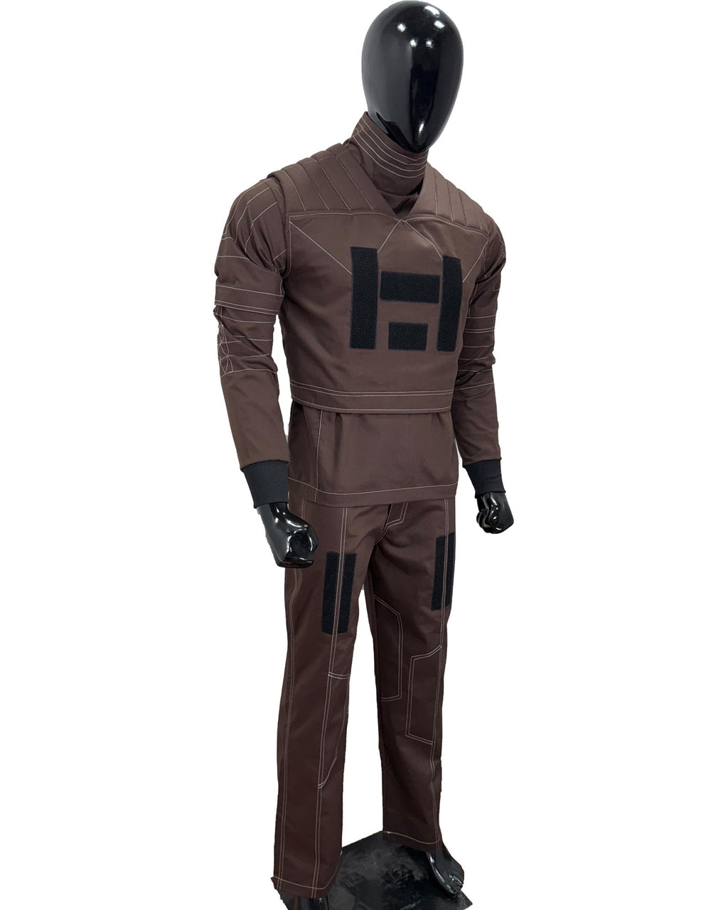 Din Djarin Beskar Flight Suit | Brown Mandalorian Star Wars Cosplay Costume | Custom Bounty Hunter Outfit