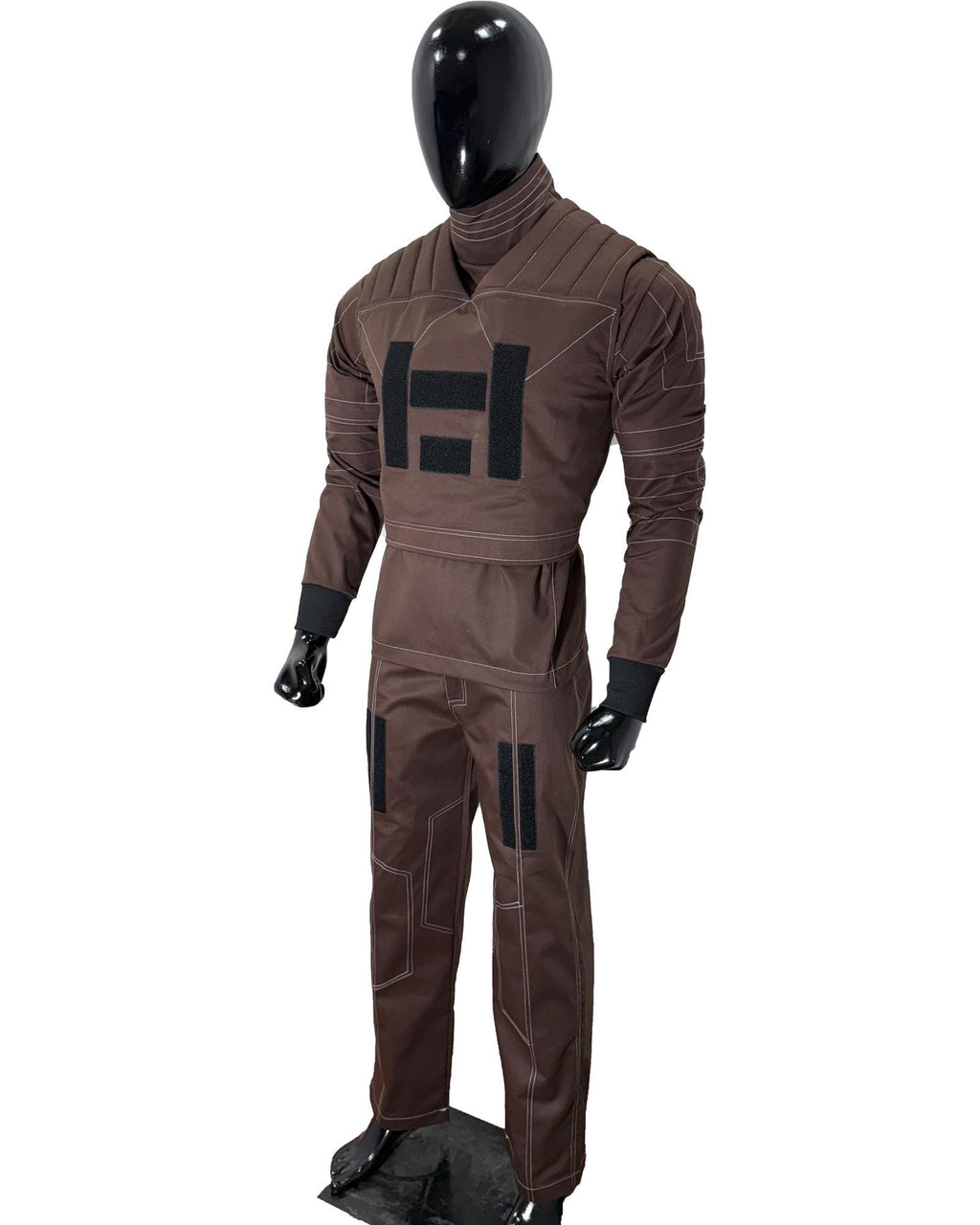 Din Djarin Beskar Flight Suit | Brown Mandalorian Star Wars Cosplay Costume | Custom Bounty Hunter Outfit